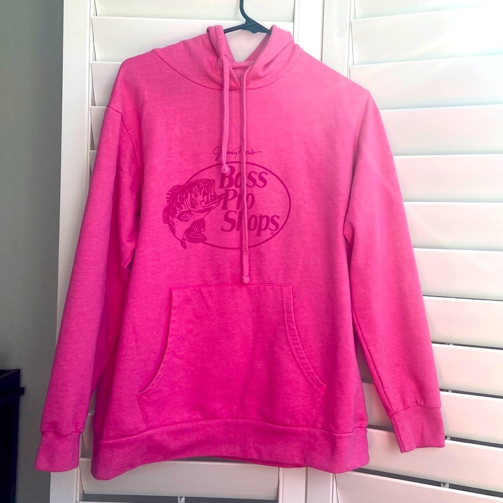 Pink bass pro hoodie